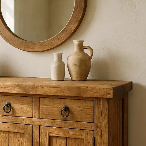 Handcrafted Solid Wood Console Table, Rustic Farmhouse Charm - view 5 of 5