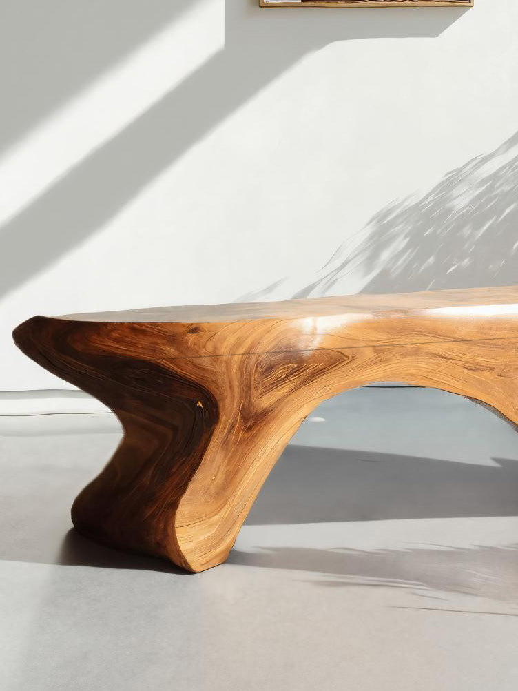 Artistic Sculptural Organic Bench For Entryway Decor - view 3 of 7