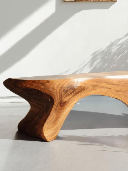 Artistic Sculptural Organic Bench For Entryway Decor - view 3 of 7