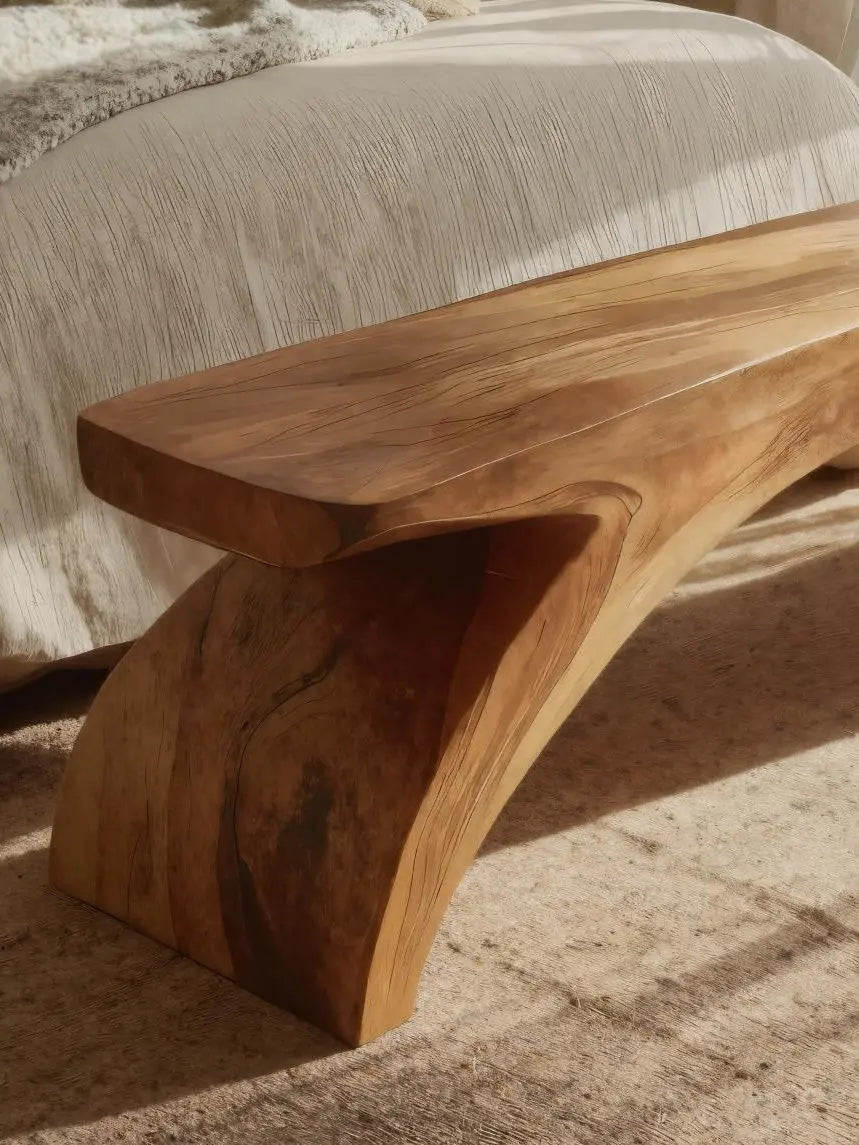 Organic Sculptural Bench For Bedroom Or Living Room - view 3 of 7