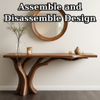 Handcrafted Solid Wood Entryway Console Table with Organic Branch Design - view 5 of 5