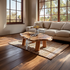 Live Edge Coffee Table with Rounded Slab Top and Solid Legs - view 7 of 7
