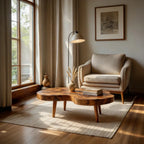 Freeform Natural Wood Coffee Table with Smooth Contoured Edge - view 4 of 7