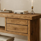 Handcrafted Natural Wood Console Table – Minimal Organic Design - view 5 of 5