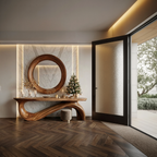 Modern Sculptural Console Table For Living Room And Entryway - view 2 of 8