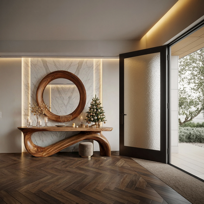 Modern Sculptural Console Table For Living Room And Entryway - view 2 of 8