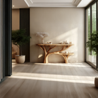 Rustic Tree Design Console Table Living Room Entryway - view 3 of 8