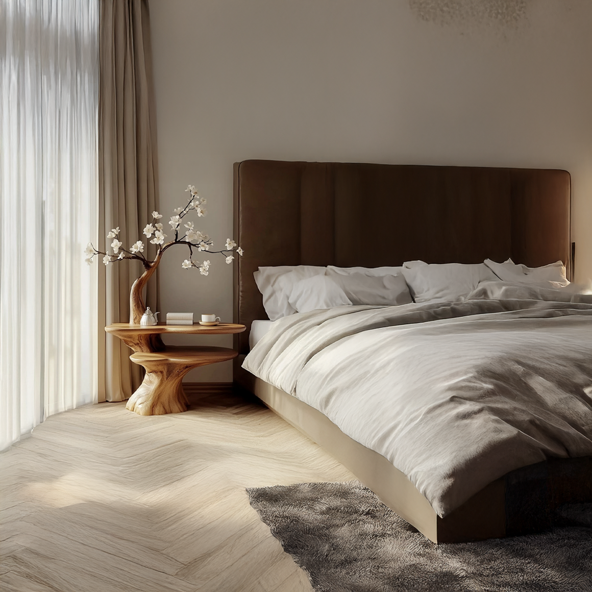 Rustic Bedside Table Bedroom And Living Room - view 3 of 8