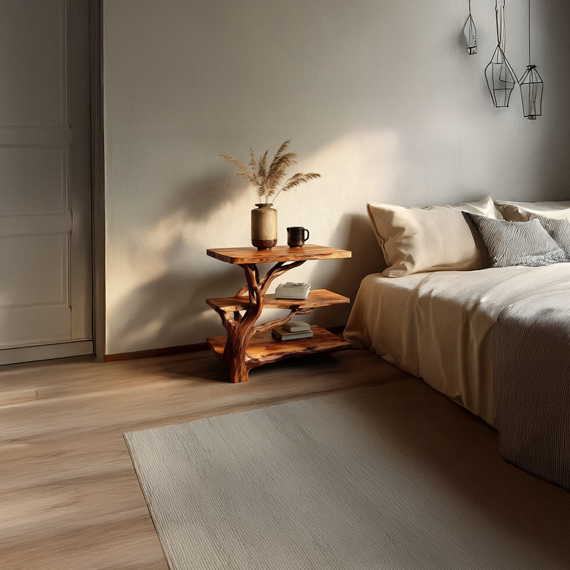 Rustic Tree Bedside Table Bedroom - view 2 of 8