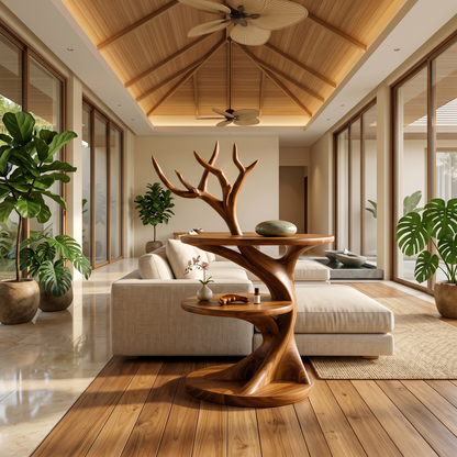 Organic Bedside Table With Sculptural Tree Branch Form For Bedroom And Reading Nook - view 6 of 8