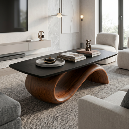 Handcrafted Coffee Table With Artistic Wood Design For Living Room - view 6 of 8
