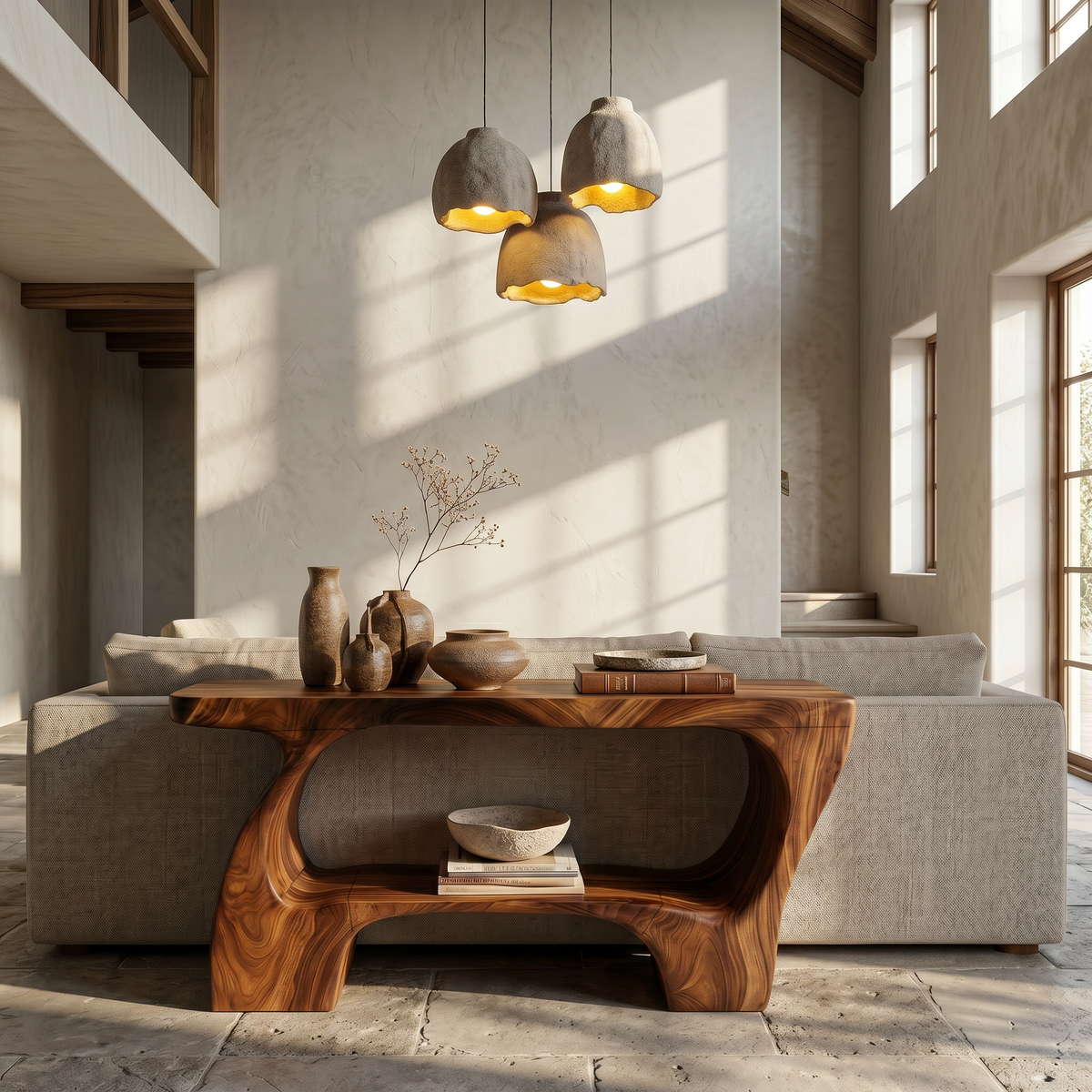 Contemporary Console Table With Artistic Open Structure For Living Room - view 6 of 8