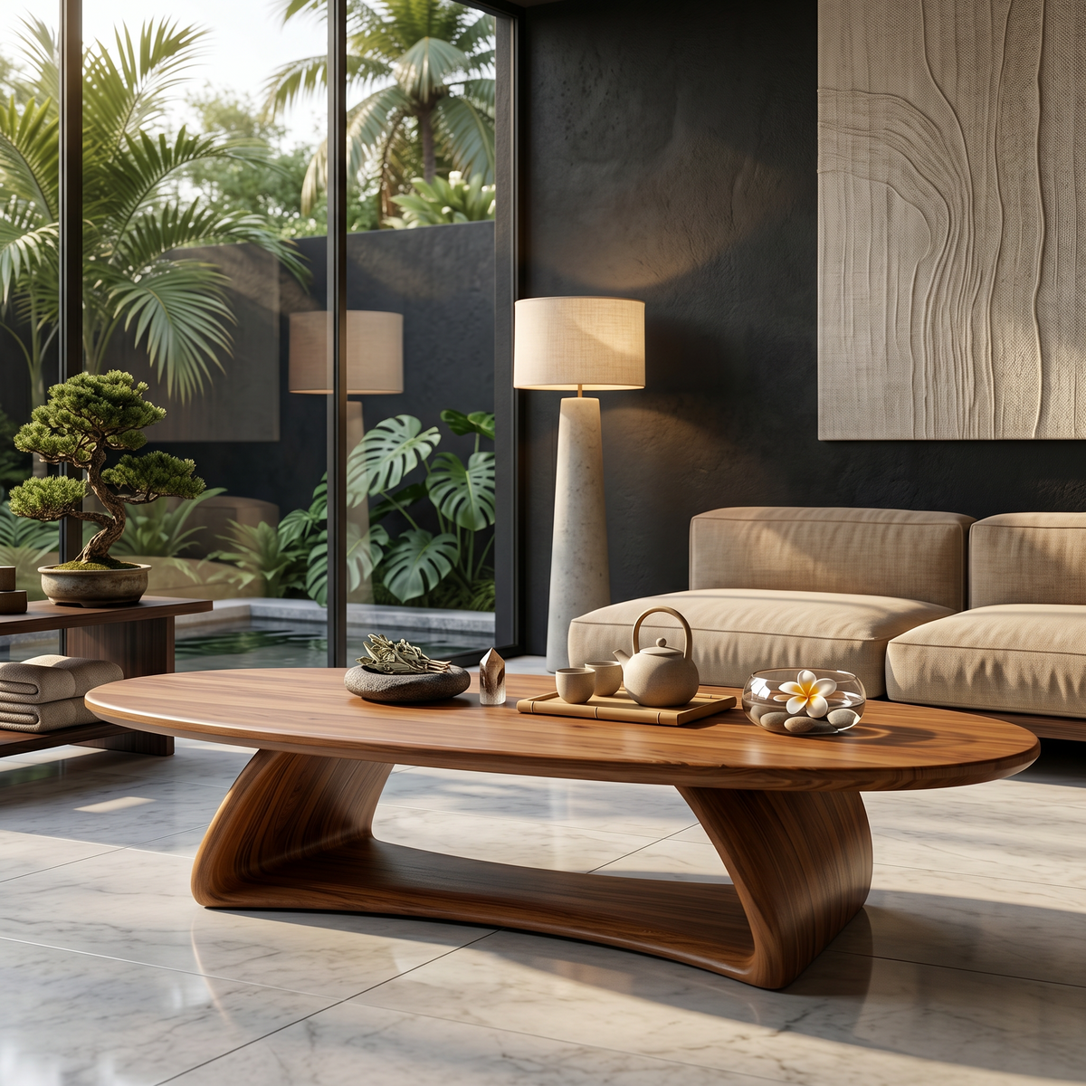 Contemporary Coffee Table With Artistic Sculptural Form For Living Room - view 6 of 8