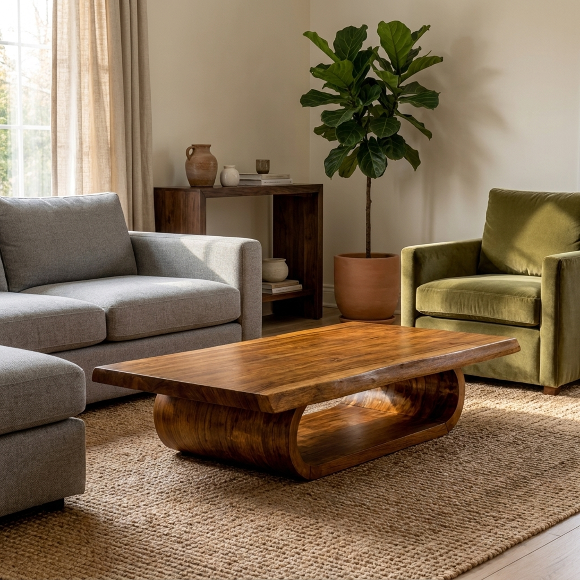 Mid Century Wave Coffee Table Living Room And Sitting Room - view 6 of 8