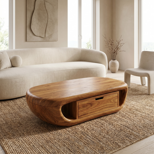 Modern Coffee Table With Built In Storage Shelf For Living Room - view 1 of 8