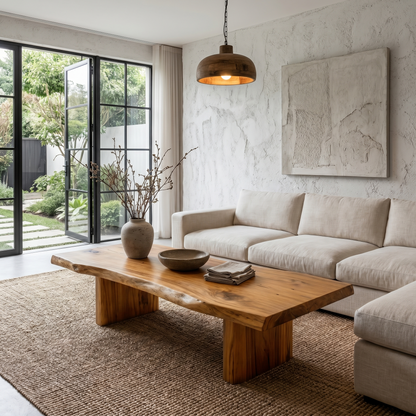 Rustic Wooden Coffee Table For Living Room - view 4 of 8