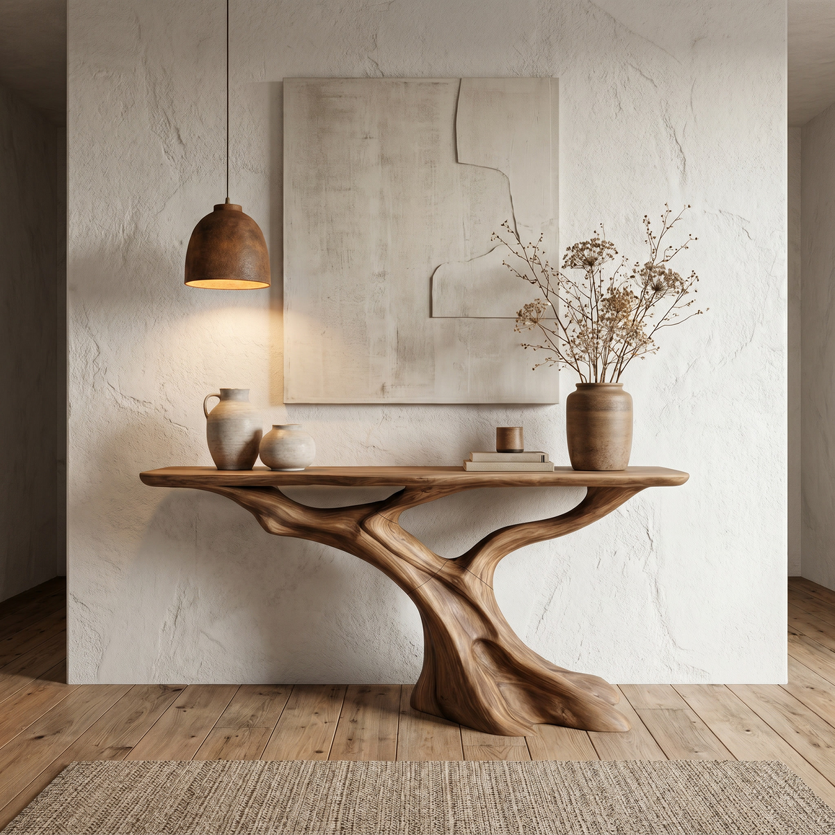 Nature Inspired Console Table With Tree Root Base For Entryway And Living Room - view 6 of 8