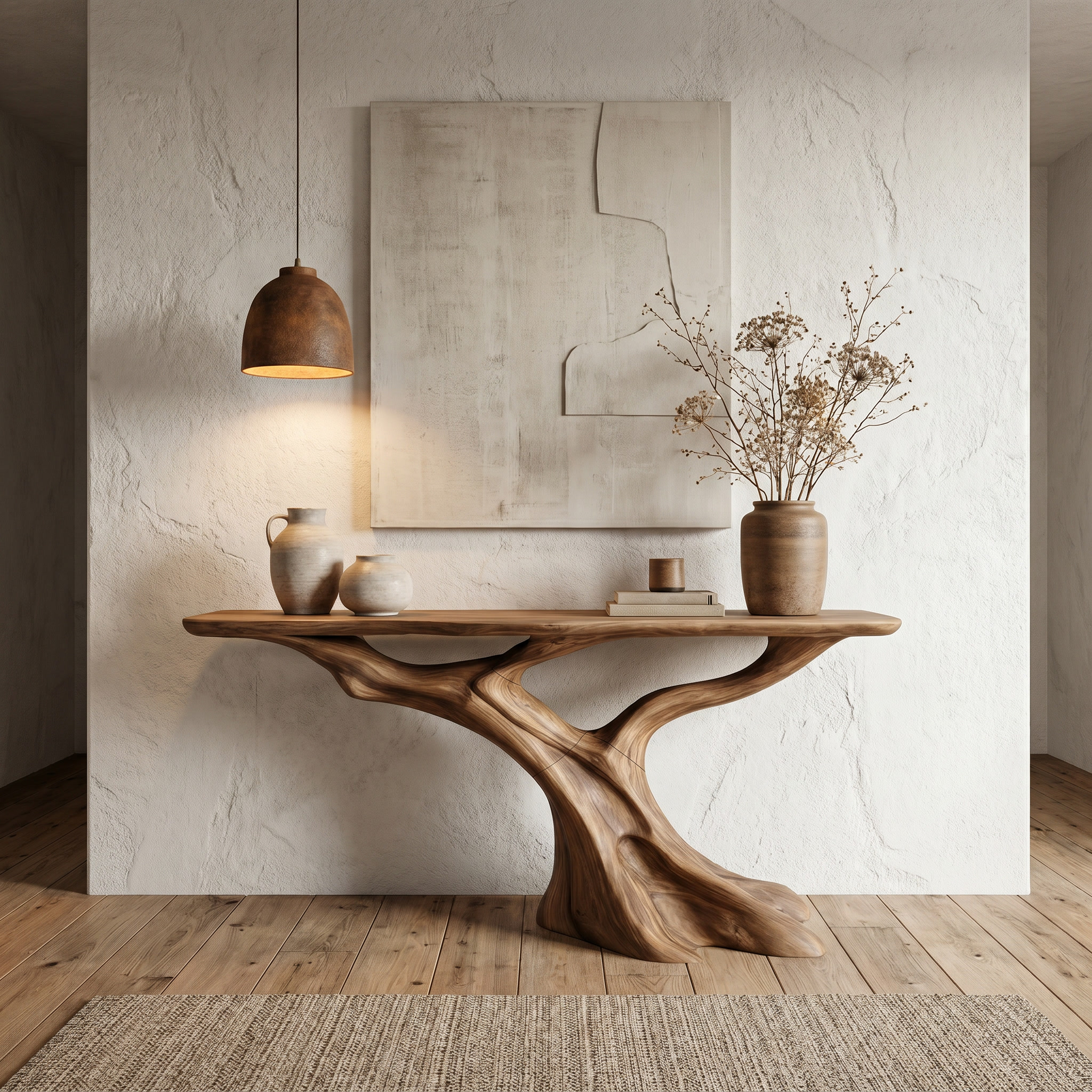 Nature Inspired Console Table With Tree Root Base For Entryway And Living Room - view 6 of 8