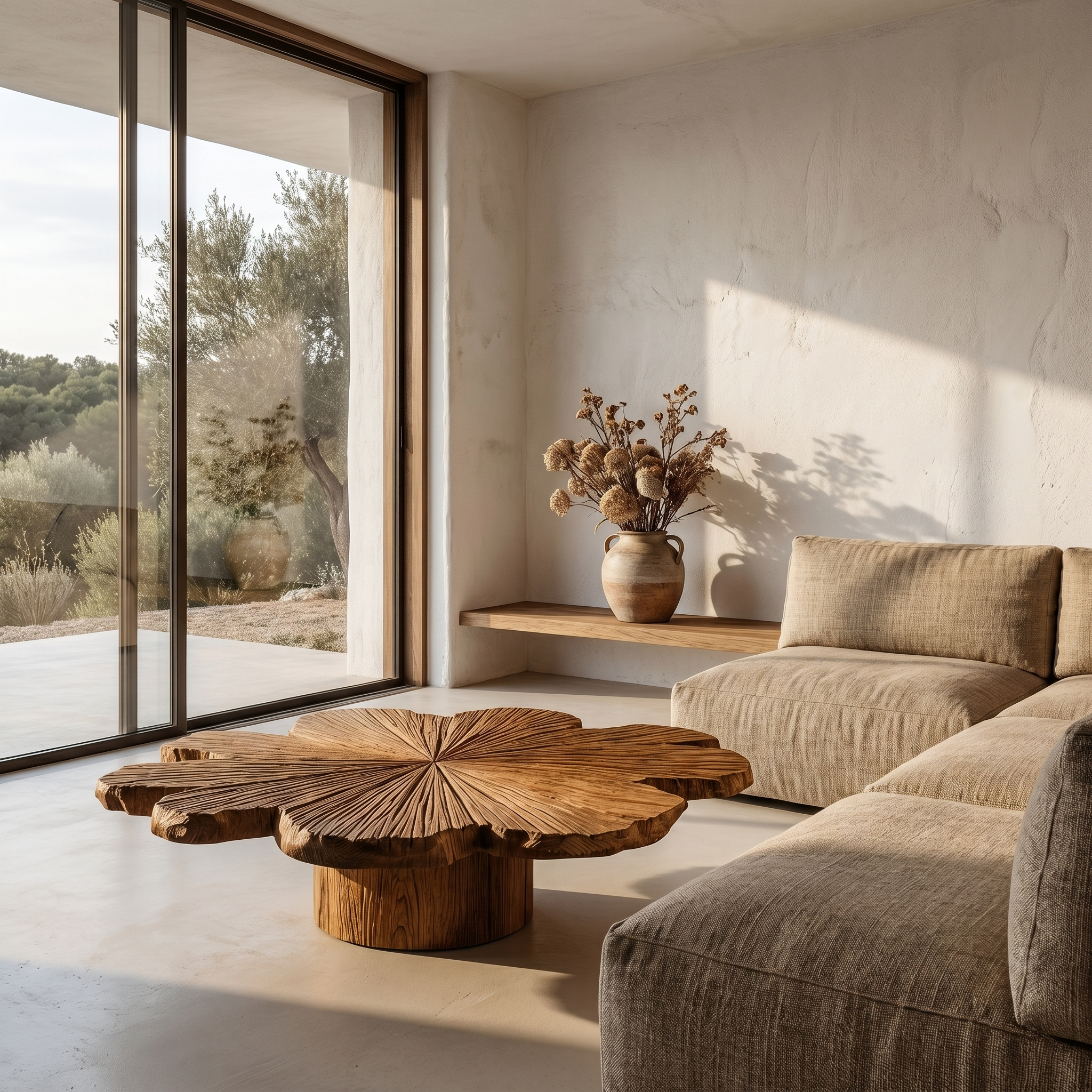 Modern Coffee Table With Sculptural Petal Inspired Design For Living Room - view 5 of 8