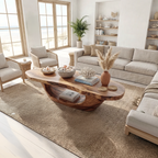 Sculptural Oval Coffee Table with Open Curve Base - view 3 of 7