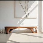Modern Sculptural Bench With Curved Design For Living Room - view 7 of 7