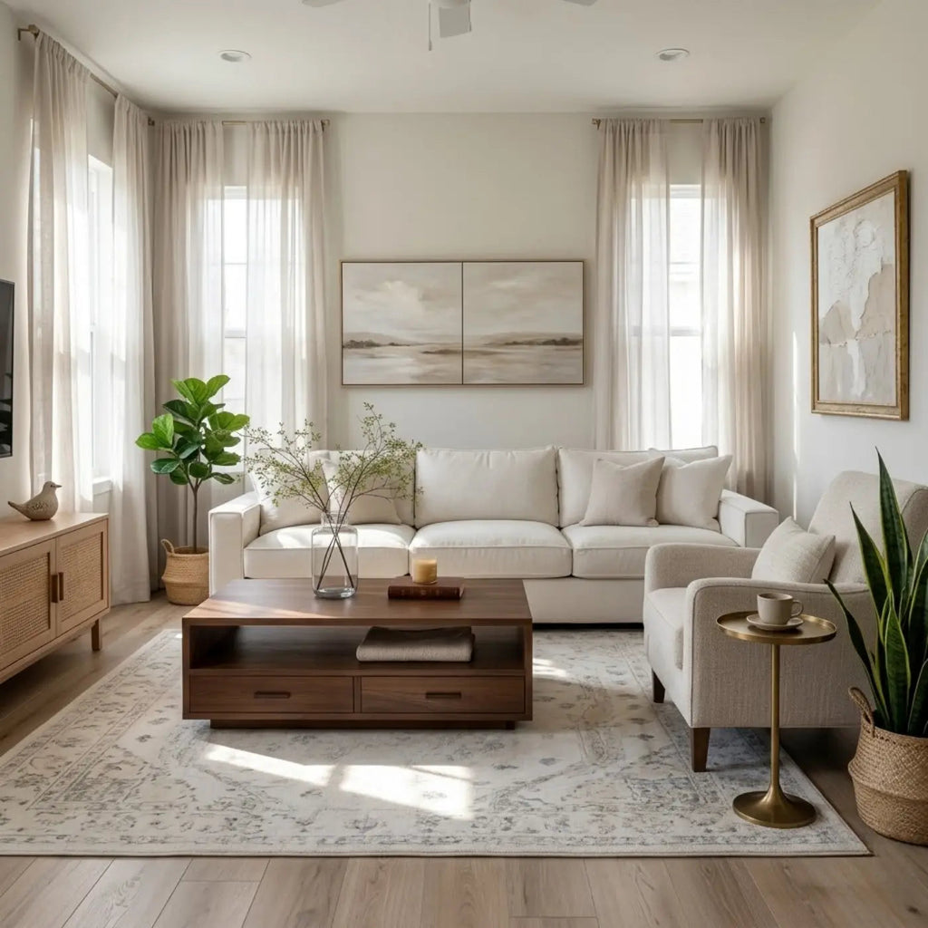 Solid Wood Coffee Table with Storage Drawers, Modern Design for Living Room - view 2 of 9