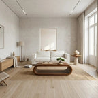 Sculptural Walnut Coffee Table with Curved Design and Open Shelf, Modern Living Room Decor - view 2 of 9