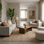Live Edge Walnut Coffee Table with Slatted Shelf, Natural Modern Design for Living Room - view 2 of 9