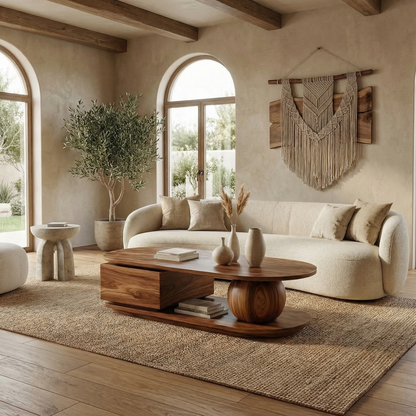 Rustic Coffee Table Solid Wood For Living Room - view 6 of 8