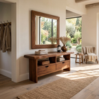 Solid Wood Console Table with Live Edge Top and Drawers for Storage - view 2 of 9