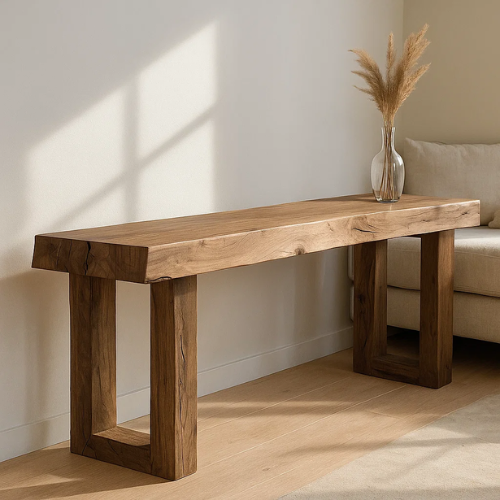 Handcrafted Solid Wood Live Edge Console, Console Table - view 1 of 5