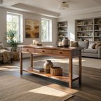Solid Wood Console Table with 3 Drawers & Lower Shelf - view 2 of 9