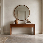 Solid Wood Console Table with Drawers – Modern Hallway Table - view 2 of 9