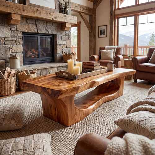 Organic Sculptural Coffee Table With Open Carved Base - view 1 of 8