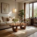 Organic Natural Wood Coffee Table with Sculpted Open Base - view 4 of 7