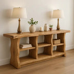 Handcrafted Solid Wood Sculptural Console Table – Organic Modern Design - view 1 of 5