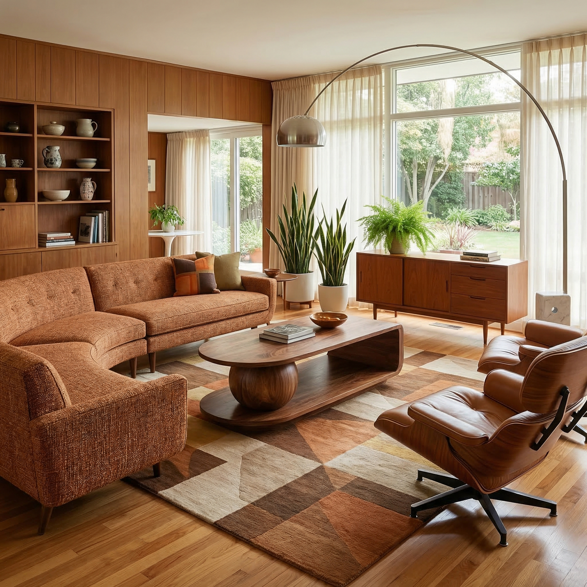 Mid Century Oval Coffee Table For Living Room - view 6 of 8