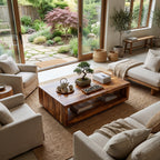 Minimalist Solid Wood Coffee Table With Open Shelf - view 5 of 8