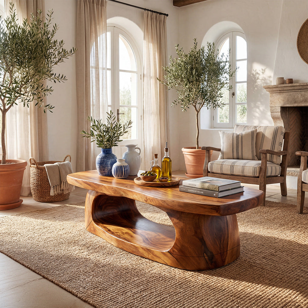 Organic Oval Coffee Table With Sculptural Open Base - view 5 of 8