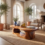 Organic Oval Coffee Table With Sculptural Open Base - view 5 of 8