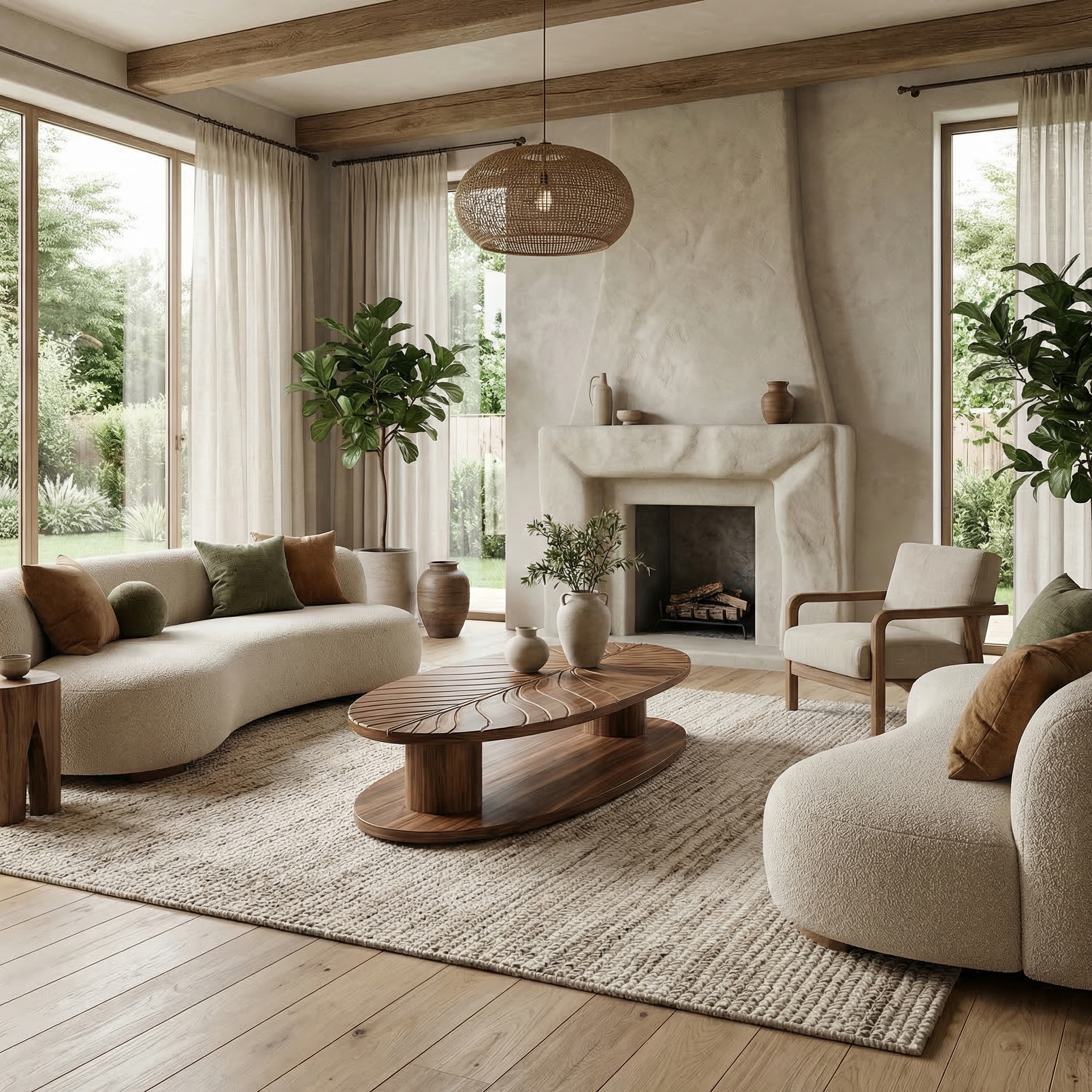 Scandinavian Minimalist Solid Wood Coffee Table For Living Room - view 3 of 8