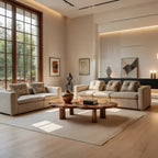 Organic Live Edge Natural Wood Coffee Table with Cylindrical Leg Base - view 4 of 7