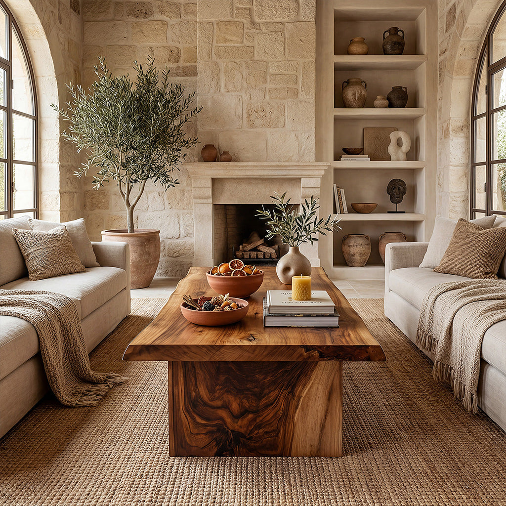 Live Edge Coffee Table With Open Shelf Storage - view 6 of 8
