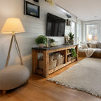 Rustic TV Console Table Living Room - view 2 of 8