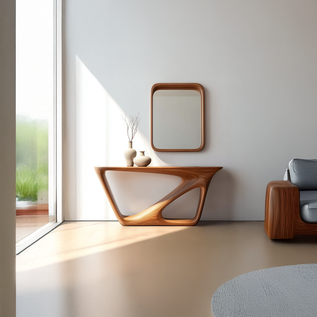 Mid Century Console Table Living Room Or Entryway - view 3 of 8