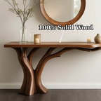 Handcrafted Solid Wood Entryway Console Table with Organic Branch Design - view 3 of 5