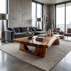 Live Edge Coffee Table With Sculptural Pedestal Base - view 5 of 8