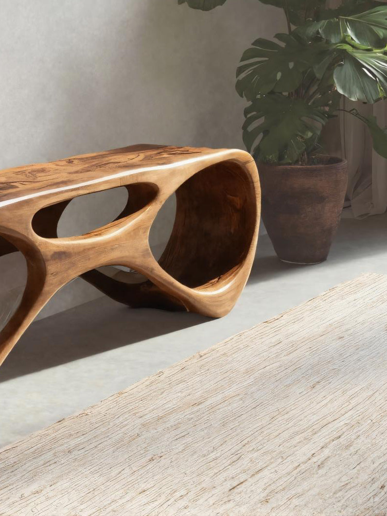 Modern Organic Bench For Entryway Or Furniture Hallway - view 4 of 7