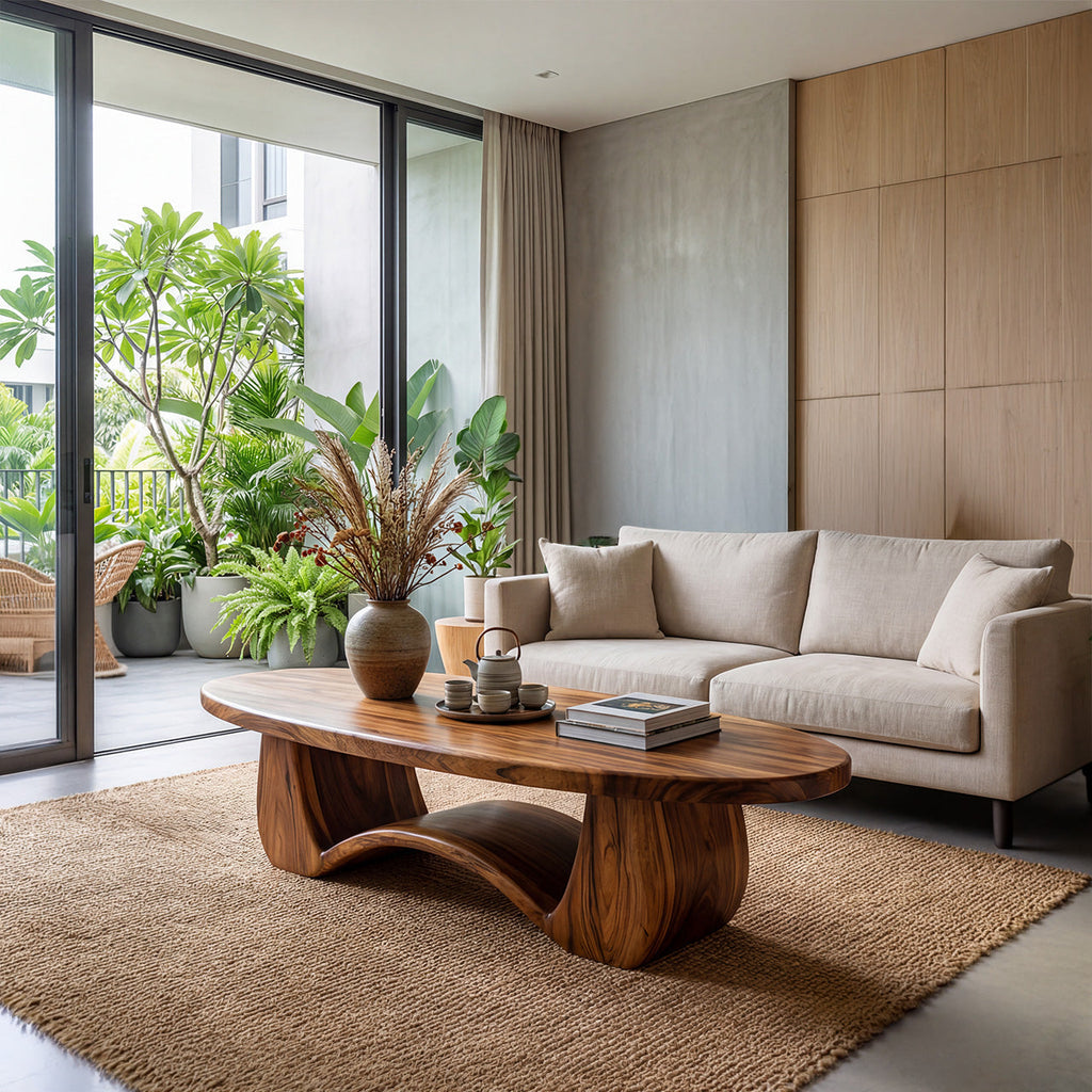 Organic Sculptural Coffee Table With Curved Base - view 5 of 8