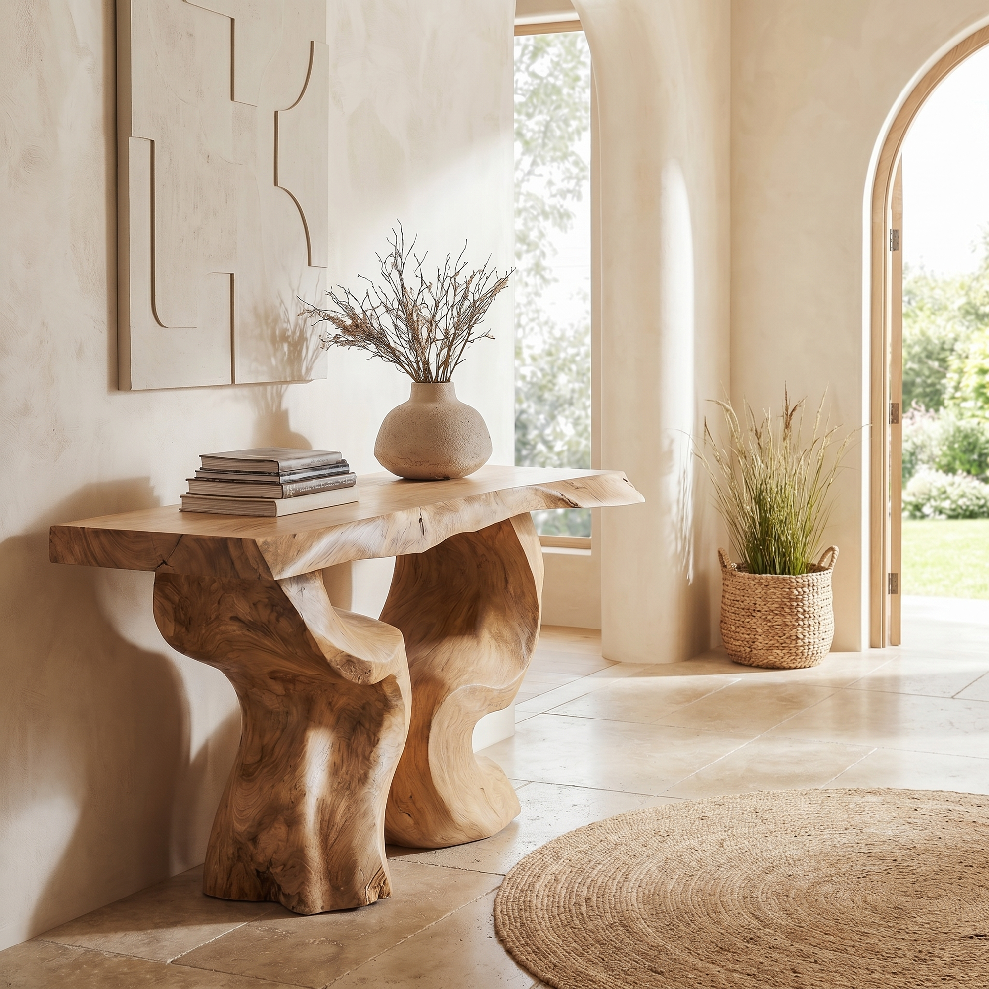 Modern Console Table Freeform Root Base For Entryway - view 5 of 8